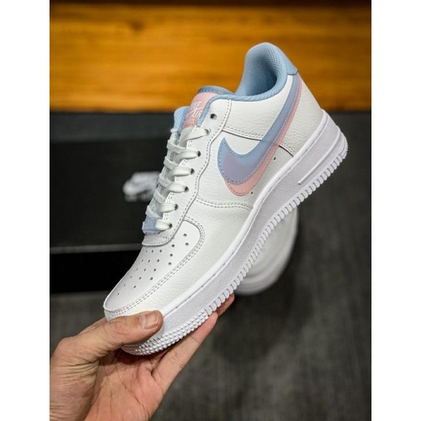 SNEAKERS NIKE AIR FORCE DOUBLE SWOOSH PINK BLUE