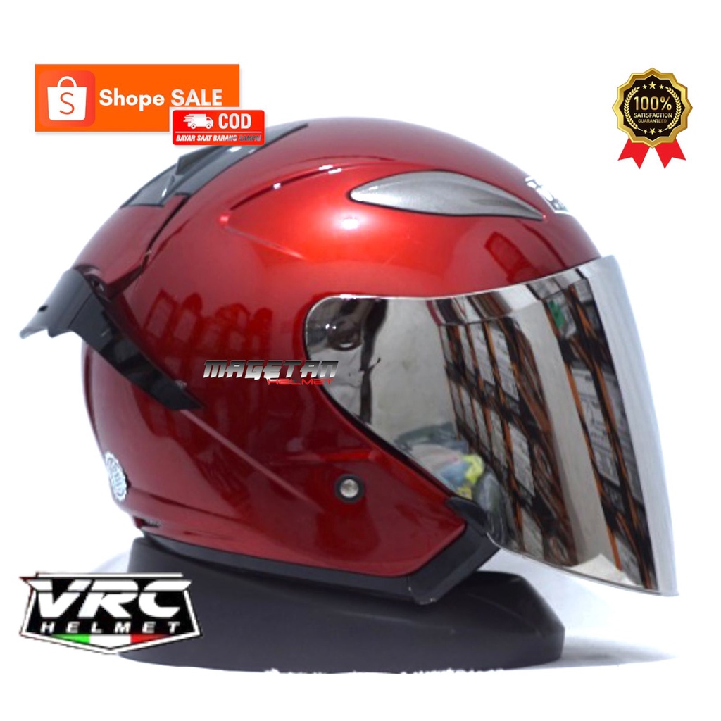 HELM VRC CENTRO SOLID/POLOS (paket ganteng spoiler)-4