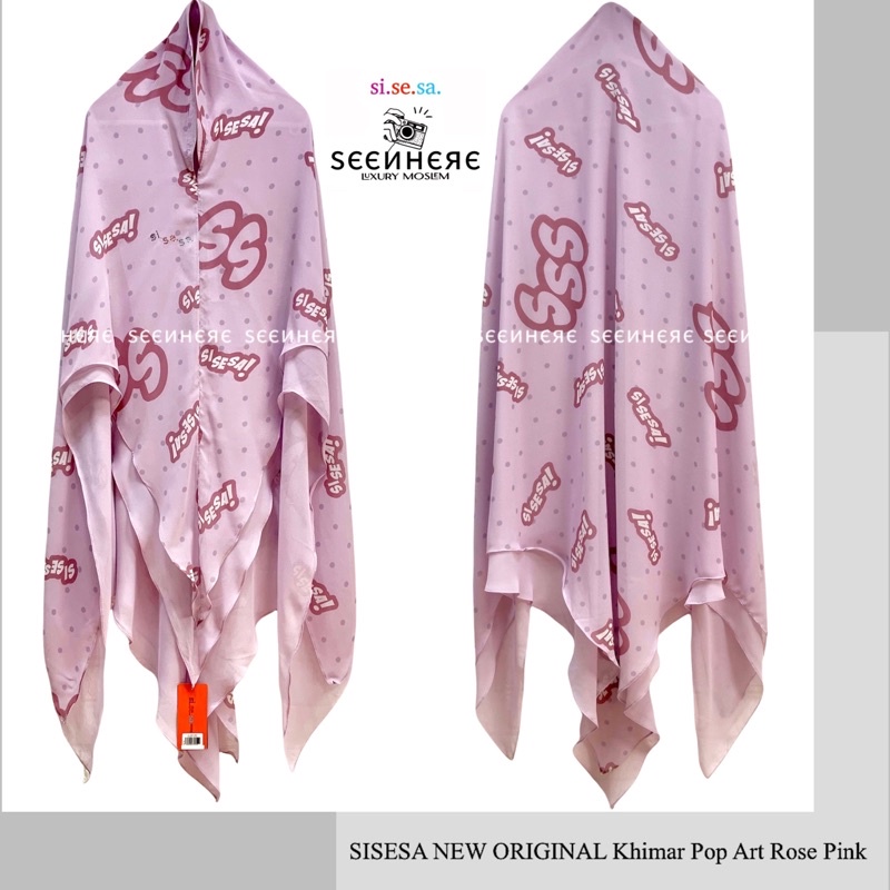 SISESA NEW ORIGINAL GUARANTEED - Khimar Pop Art Rose Pink