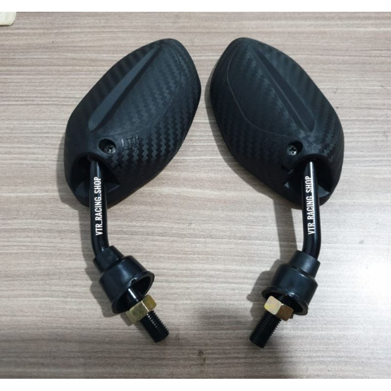 Spion Beat Carbon Karbon Beat Scoopy Vario Tangkai Pendek Black-5