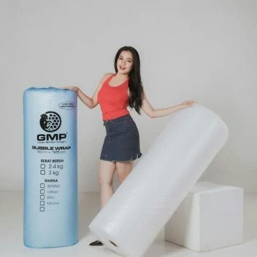 

HJK Bubble Wrap Roll MURAH (50X25) Premium 50 Meter X 25 CM / GMP KINGSMAN MURAH / BUBBLE WRAP TEBAL