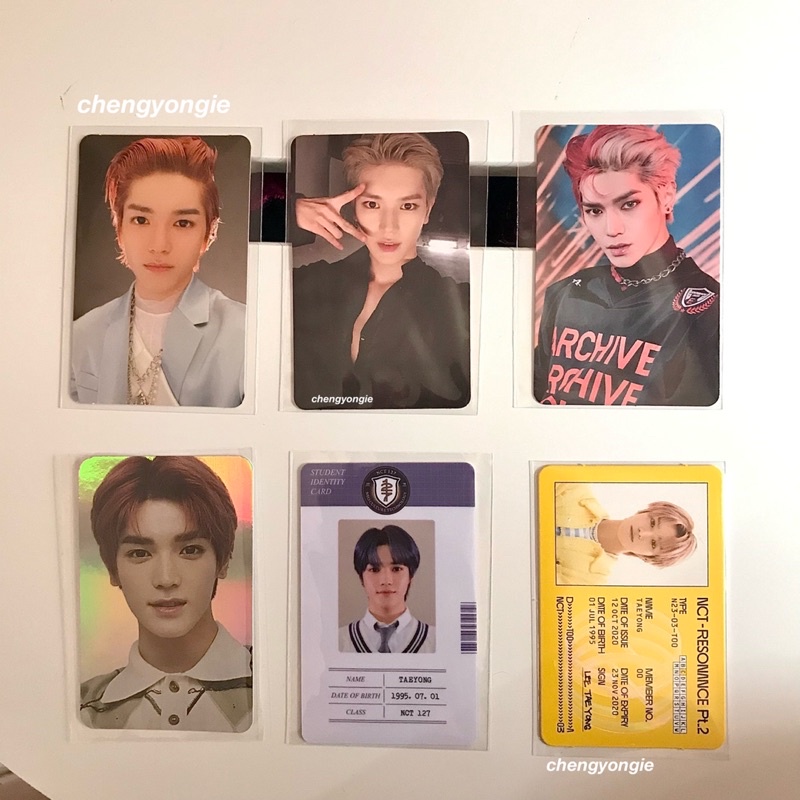 wts pc photocard taeyong - future regular superm mini brochure holo 2018 empathy id card b2s