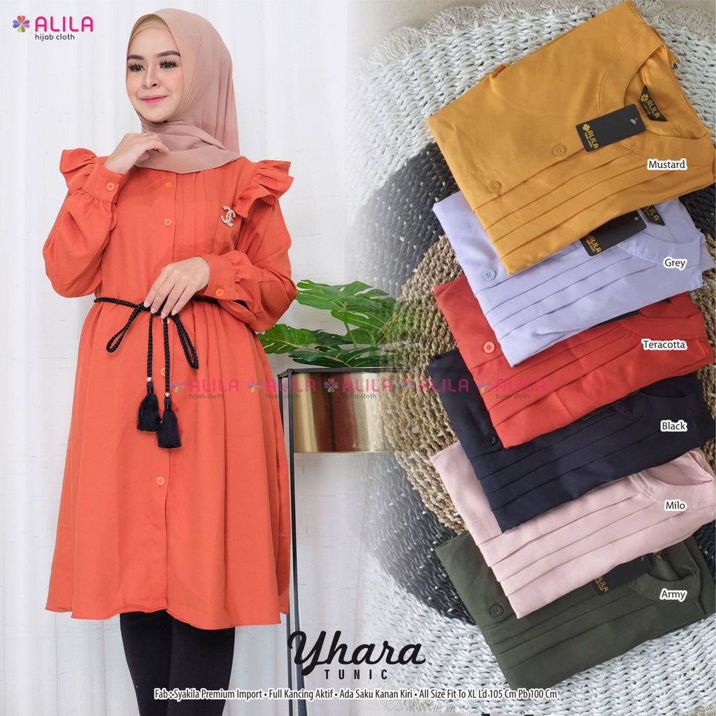 [TUNIK] Yhara Tunik by Alila Hijab - Tunik Terbaru - Atasan Wanita - Atasan Tunik