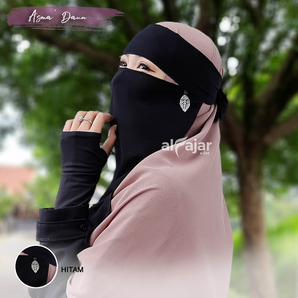 CADAR NIQOB BANDANA Dua Layer Sifon Asma Daun by alfajar