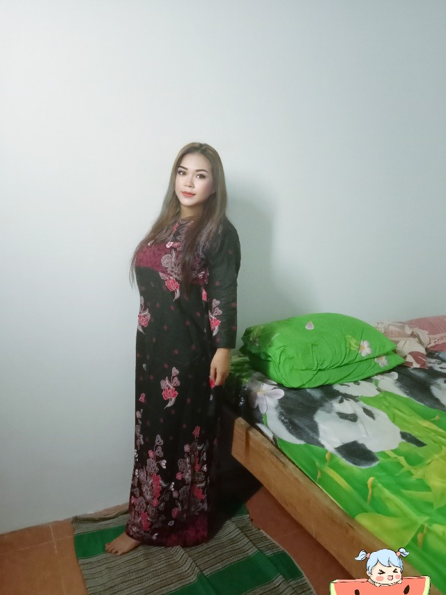 Ms Gamis Batik Modern Sriwedari Maxi Bumilbusui Katun Sogan Size Jumbo Ld.120 Ld 125