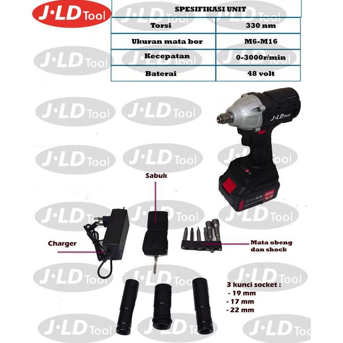 -READY- CORDLESS IMPACT WRENCH 48S BY JLD TOOLS