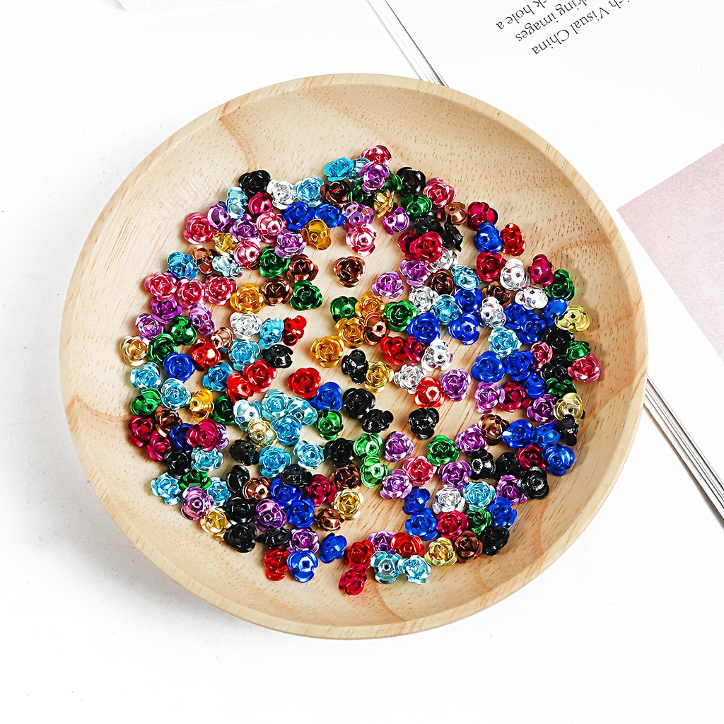 100 PCS 3D Rhinestone Diverse DIY Gems Charming Rose Blend Flower Solid Jewelry Design Manicure Decorative Gel Flash Accessories