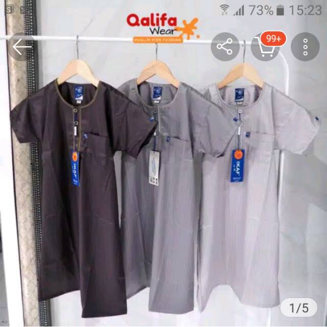 Jubah Gamis Ikaf Anak Laki Import Saudi