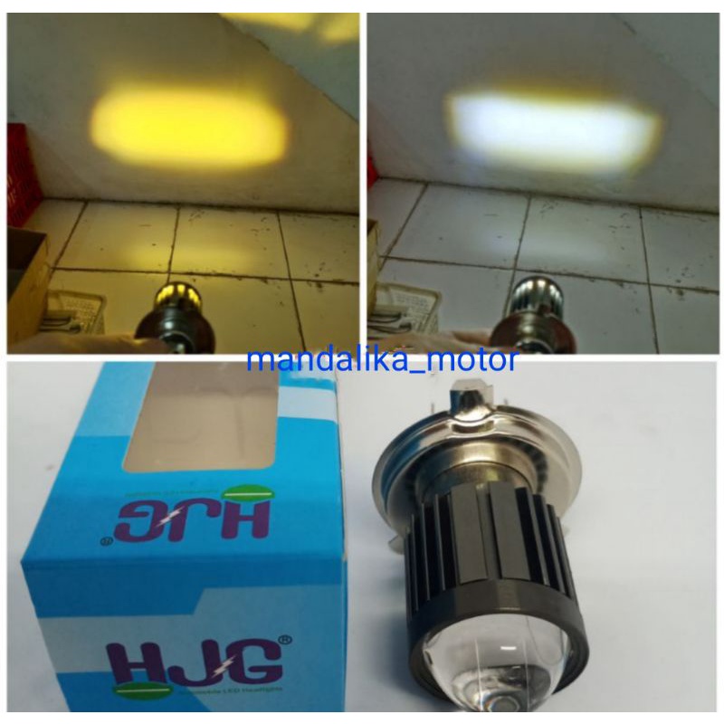 Lampu depan H4 laser D2 lampu utama H4 2warna dekat kuning jauh putih