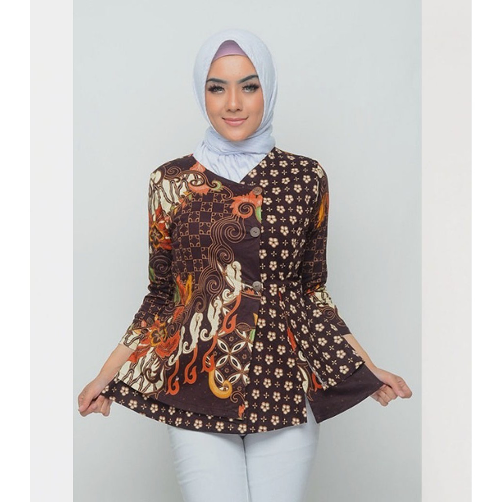 Batik wanita - Atasan blouse batik fashion wanita 184 Size XL-5