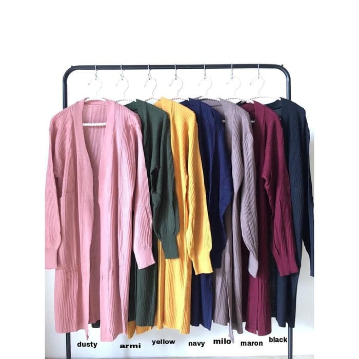 [Cardy long RO]cardigan wanita rajut varian warna