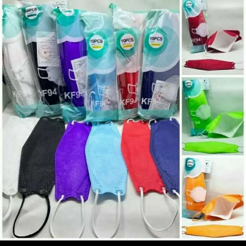 [1 PCS] MASKER KF94  WARNA WARNI CANTIK JELITA DEWASA BAHAN PREMIUM KOREA 4 PLY EVO 4D IMPORT