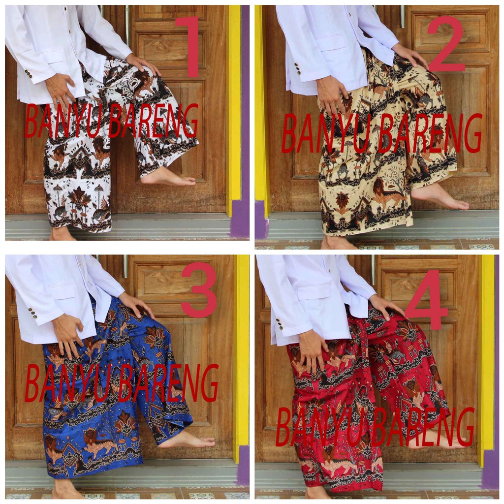 Celana sarung motif batik barong. Batik klasik keraton cirebon Barong