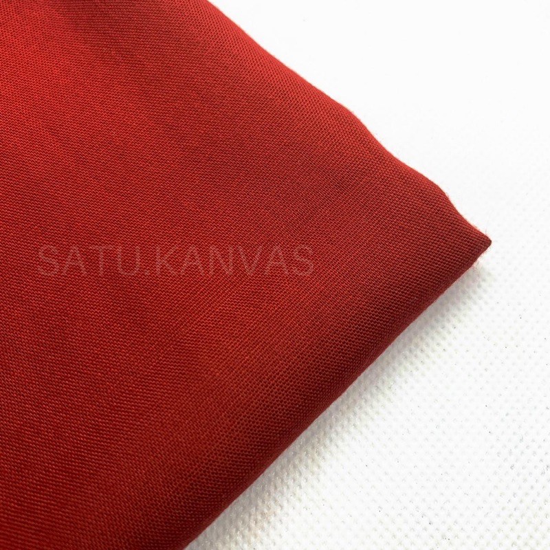 Kain RAYON katun uniqlo rayon polos kualitas bagus-Merah bata