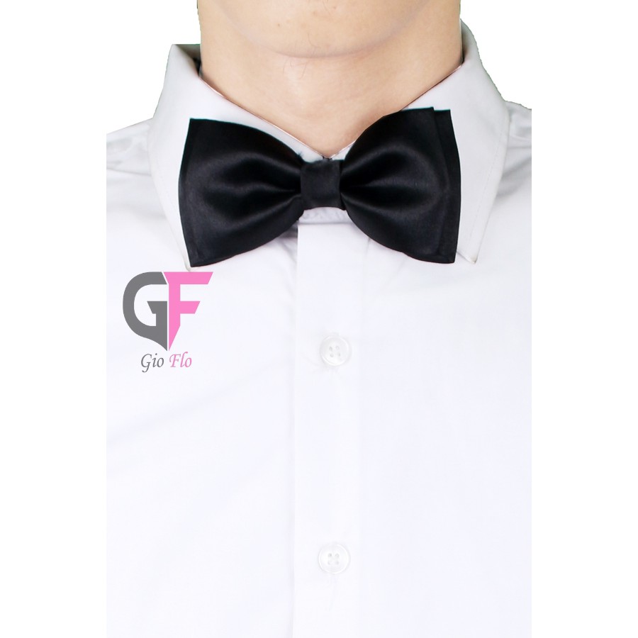 GIOFLO Aksesoris Fashion Dasi Kupu Kupu Pria Motif Susun Black / TIE 404