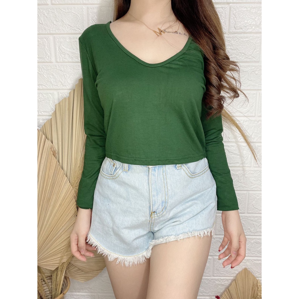 Longsleeve Croptop Vneck Polos / Croptop Polos / Vimel collection