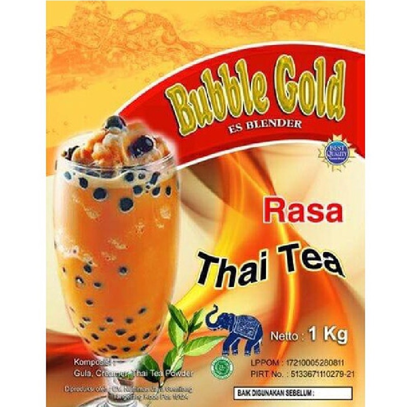 KEMASAN 1KG BUBBLE GOLD THAI TEA | SERBUK MINUMAN RASA THAITEA 1KILO