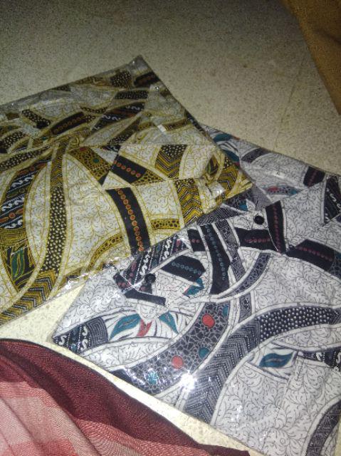 Bswart Batik Hrb026 Kenongo Hem Pendek Padi Pekalongan M L Xl Batik Pria Murah Modern Grosir