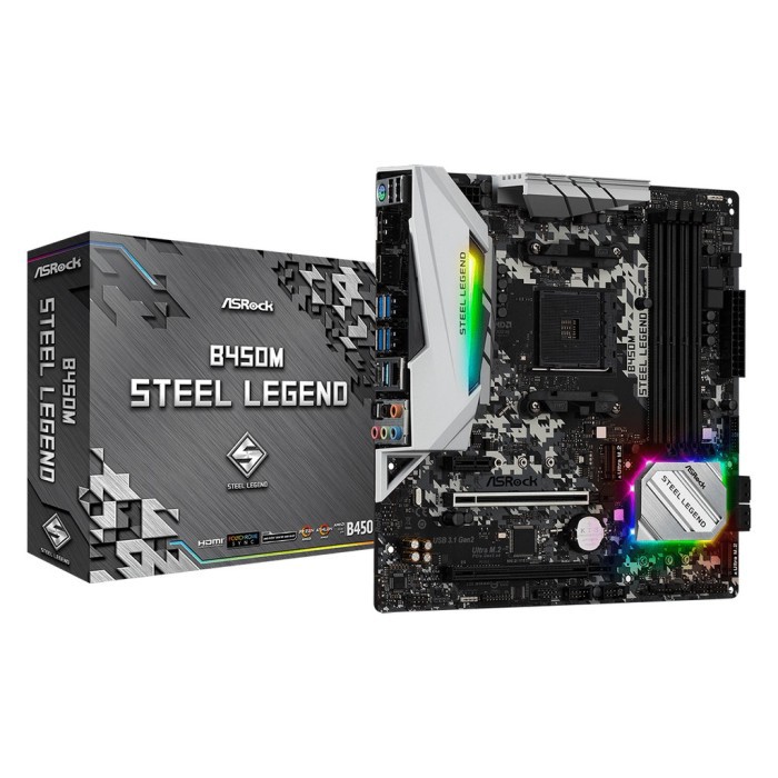 Motherboard ASRock B450M Steel Legend AMD Socket AM4 DDR4