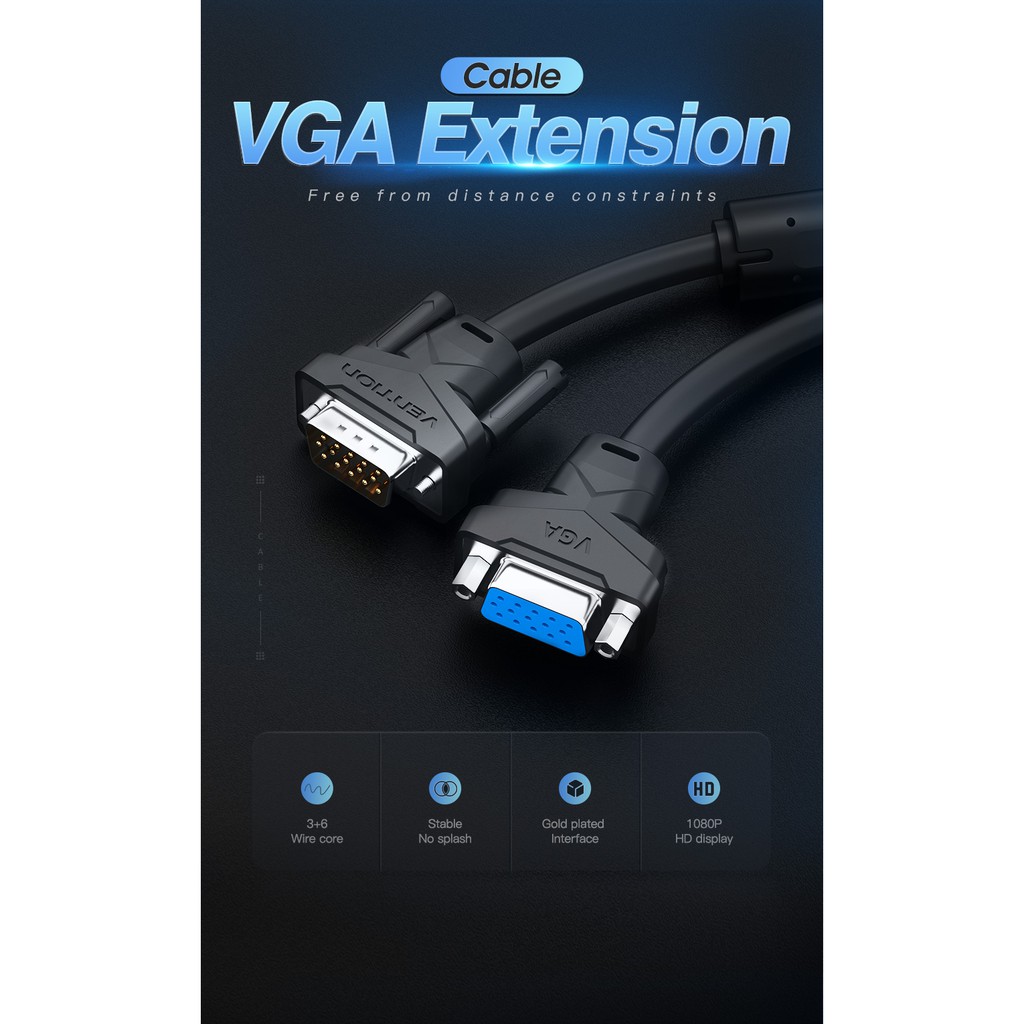 KABEL VENTION VGA EXTENSION 1M DAABF CABLE VGA