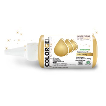 

Pewarna Makanan & minuman BENTUK GEL , DECOTATOO SHINY GOLD 150 Gr