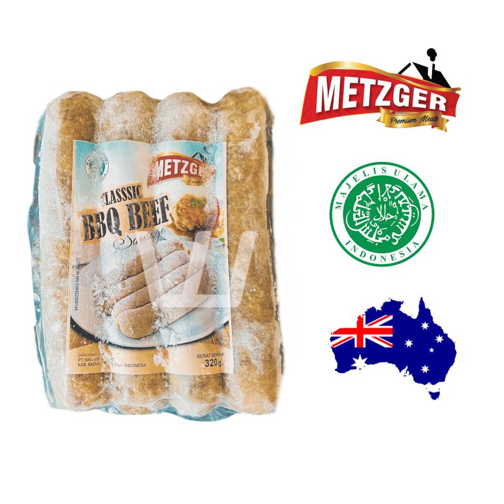 

Metzger Sosis Sapi Premium Halal Classic Bbq Beef 320G
