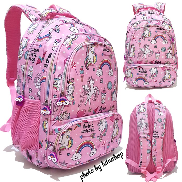 Oshiro Tas TK SD Jumbo ransel Sekolah anak cewe remaja OSH 1801 Ransel Anak Sekolah Cewe Tas Anak Perempuan Kuda Unicorn BT21 Among