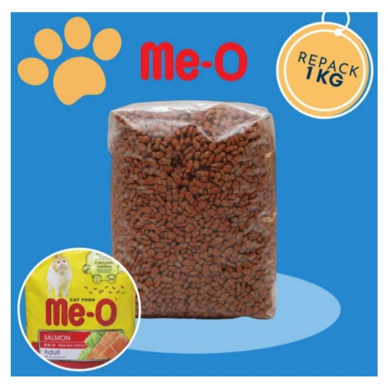 Meo Salmon Repack 1000gr / Makanan Kucing Meo Adult / Cat food