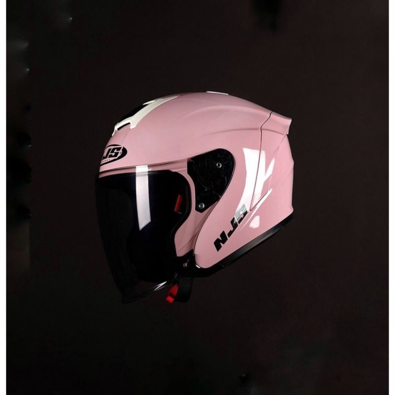 NJS KAIROZ - WHITE / GREY GLOSSY / GREY DOFF / BLACK GLOSSY / BLACK DOFF / PINK / EASY GREEN / ORANGE - HELM HALF FACE-PINK