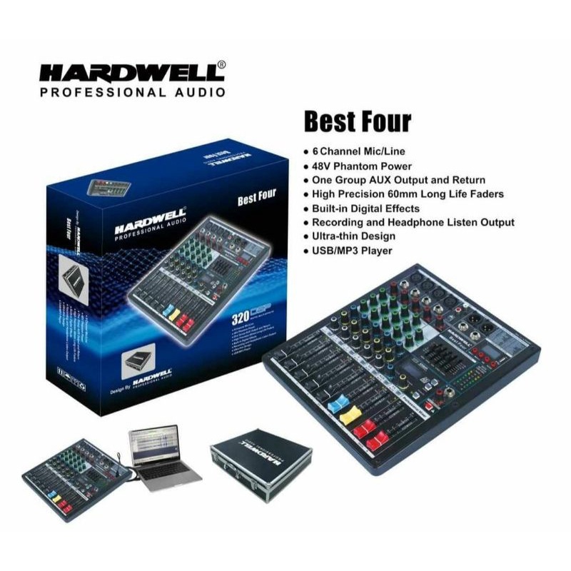 Mixer audio 6ch Hardwell Best four original Hardwell best four