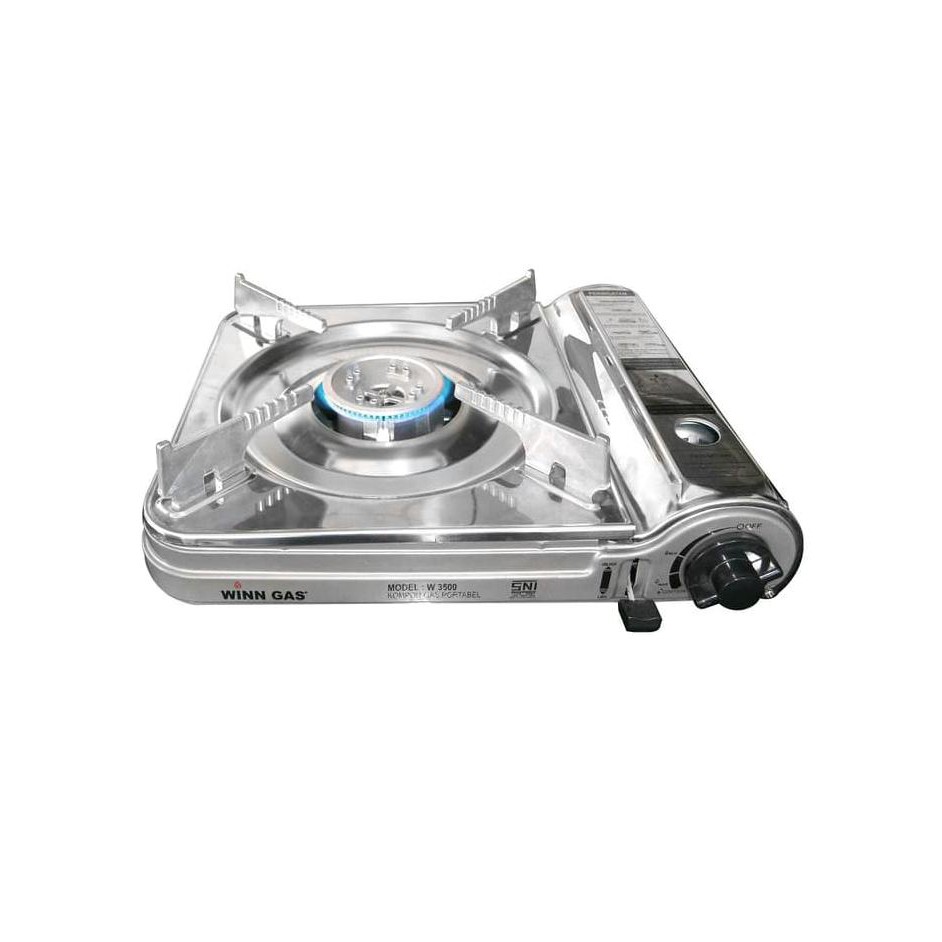 (READY COD) WINN GAS Kompor Gas Travel Stainless 2 in 1 - W-3500 GRATIS ONGKIR