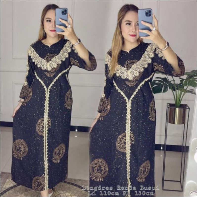 [COD][BEST SELLER][ORDER 5PCS FREE 1PCS] DASTER RENDA ARAB LENGAN PANJANG FASHION || LONGDRES BHUSUI