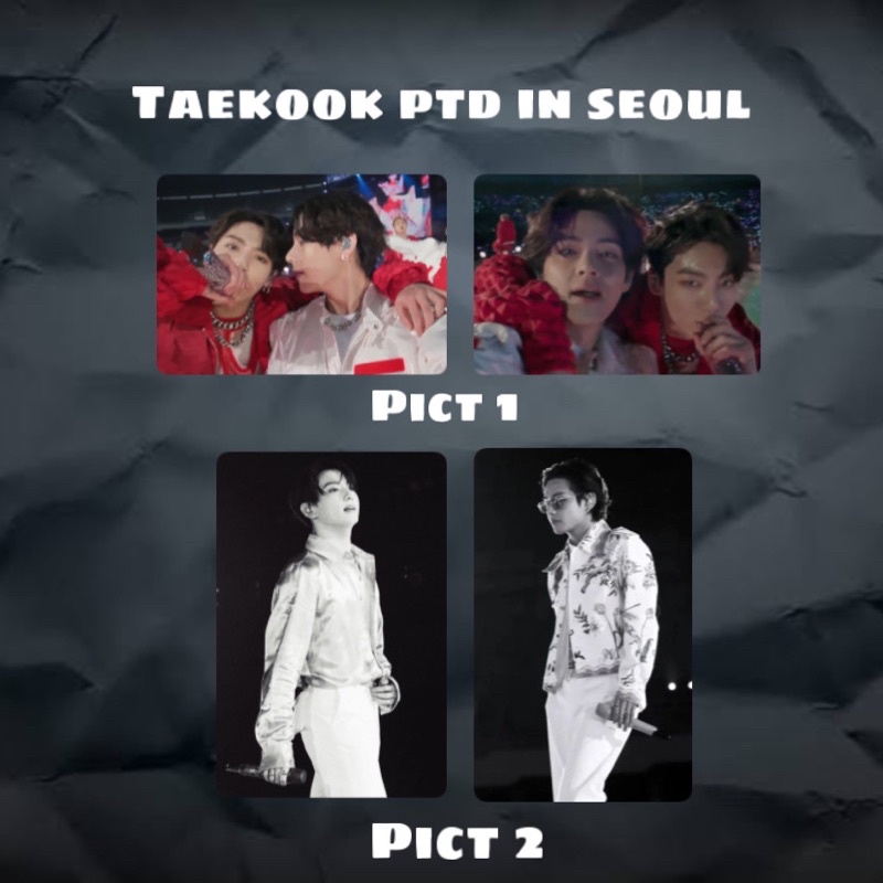photocard pc lenticular bts taekook ptd seoul