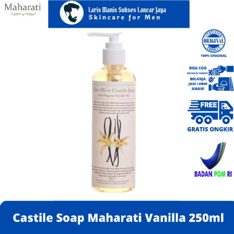 Castile Soap Vanilla MAHARATI 250ml | Sabun Castile Vanilla MAHARATI