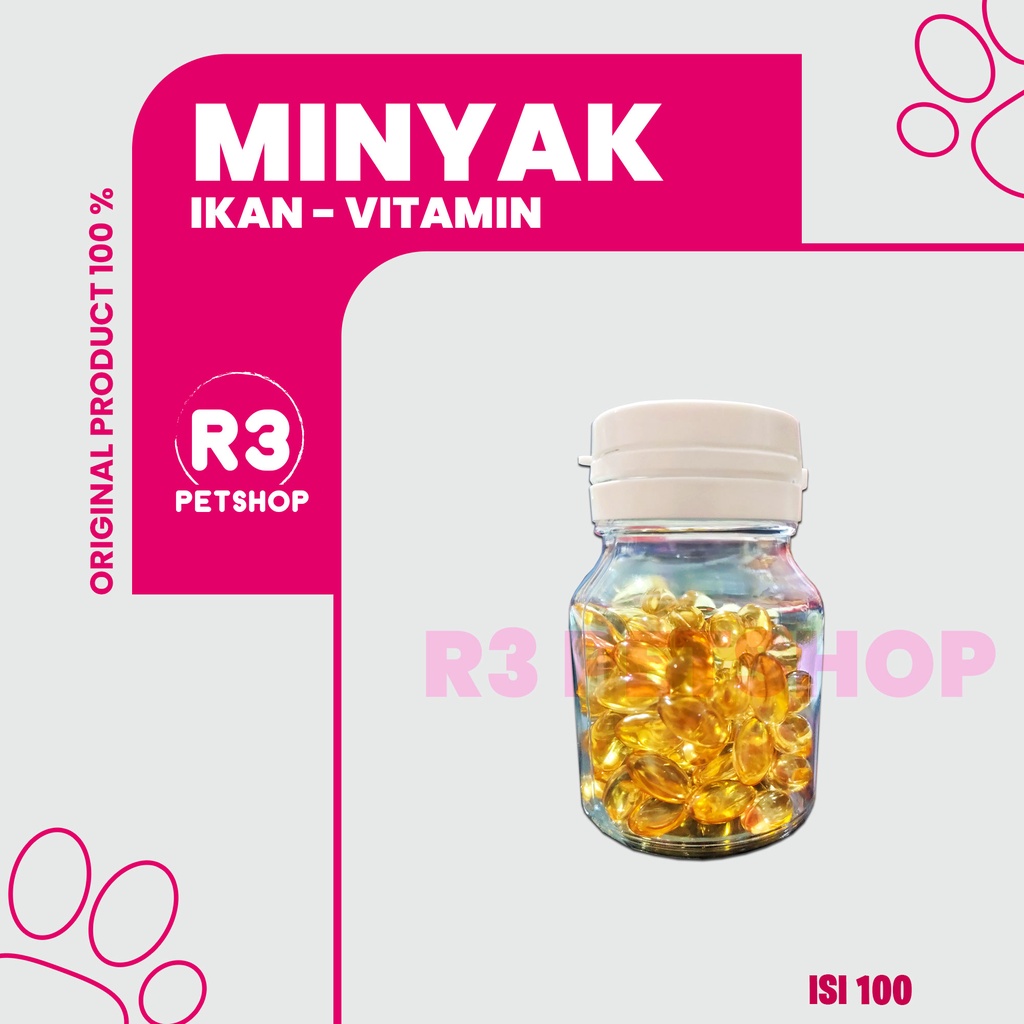 Suplemen Kucing Anjing Minyak Ikan Fish Oil isi 100pcs