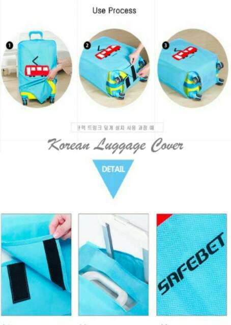 KOREAN LUGGAGE COVER SELIMUT TAS KOPER PELINDUNG TAS ok