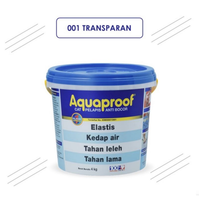 AQUAPROOF aquaproof cat waterproofing pelapis anti bocor 4kg (Transparan)
