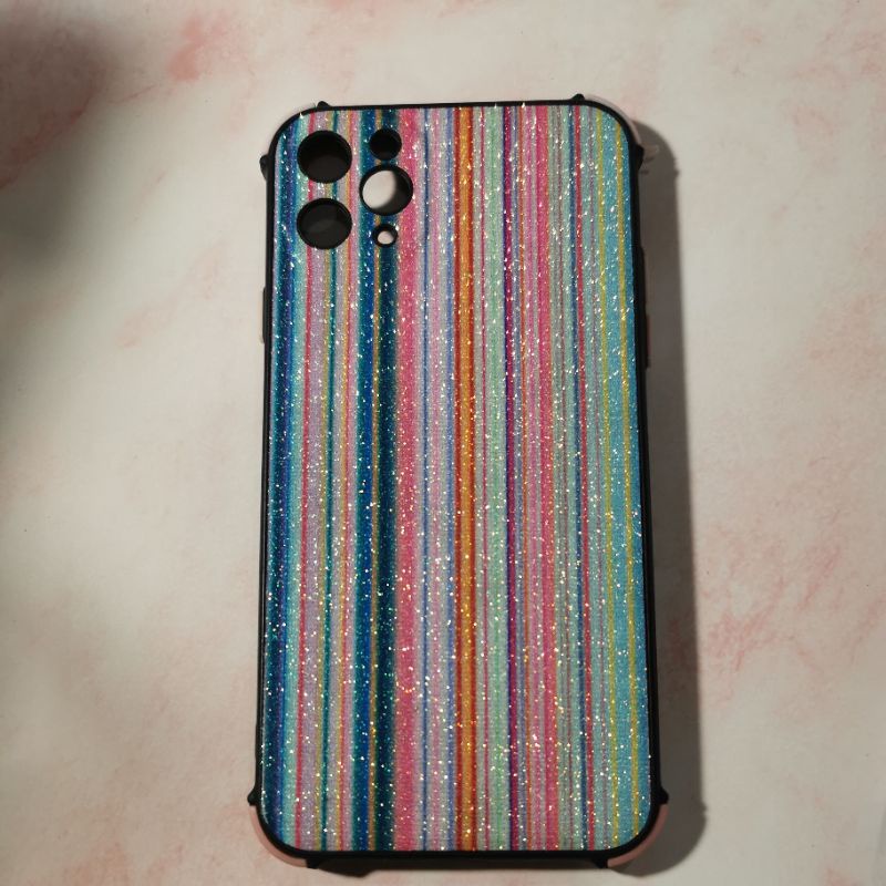 Softcase overseas iphone 11 pro max blink rainbow crack