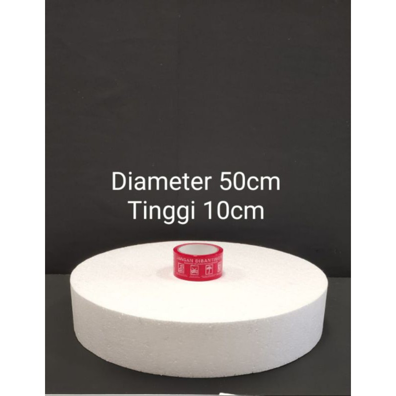 Diameter 50cm Tinggi 10cm Dummy Cake Styrofoam Gabus Kue Bulat