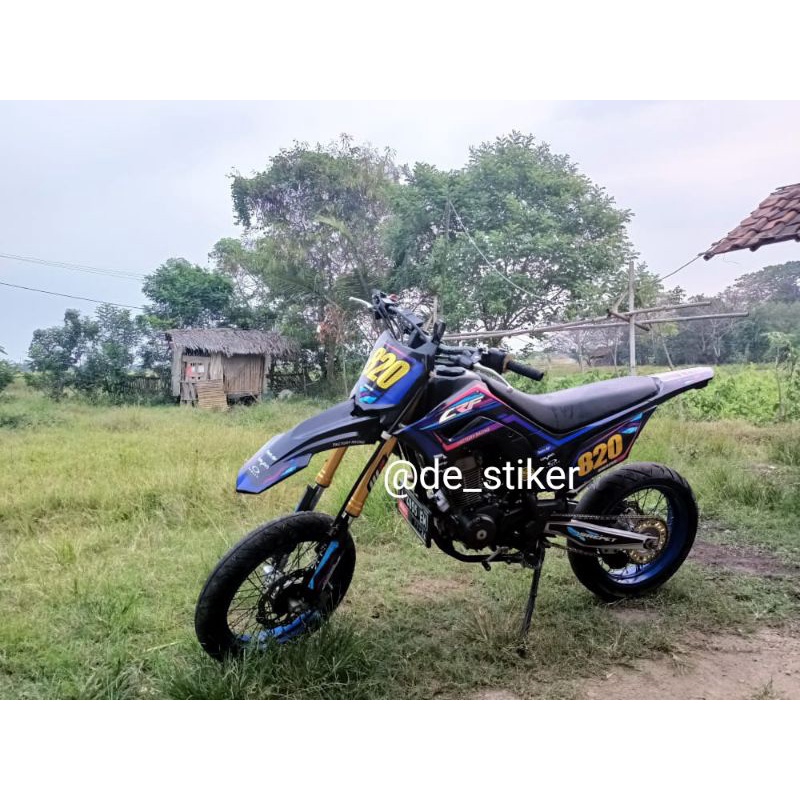 Decal Sticker crf 150 l Kombinasi Emas Karbon Tulisan crf Hologram