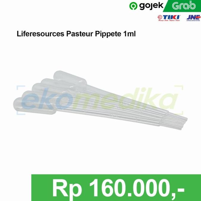 Pipet tetes plastik 1 ml Pasteur Dropping Pipette 1cc LIFE RESOURCES
