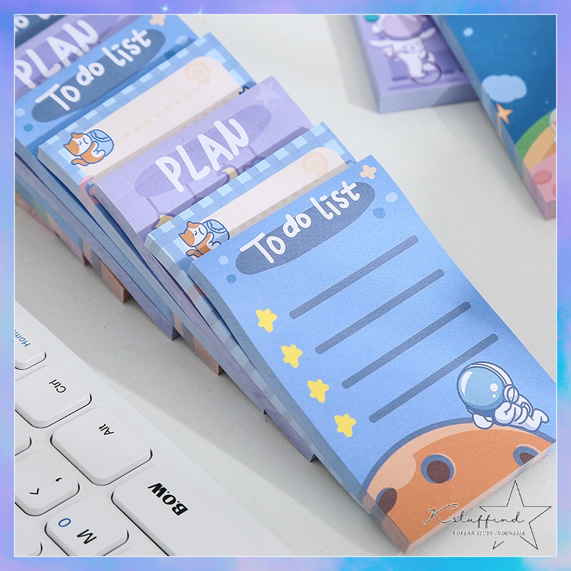 [kstuffind] 60 lembar korean sticky note / memopad karakter lucu