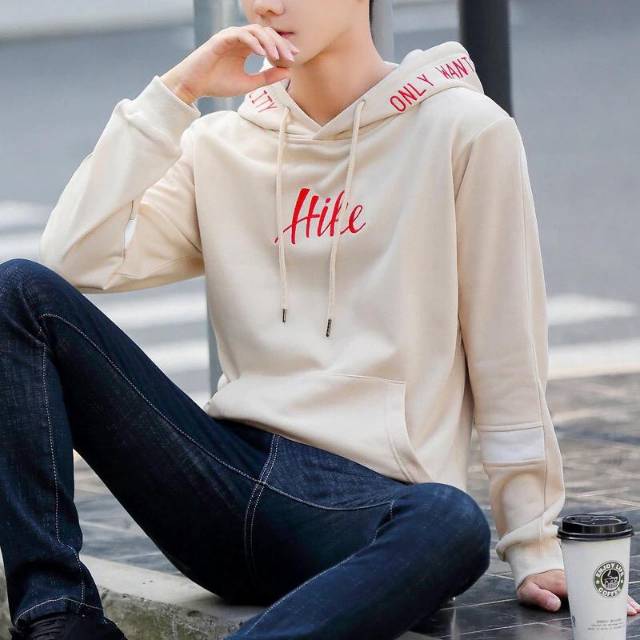 TOTOTAshop.sweater hoodie pria HIKE.(3 UKURAN M-L-XL)Bahan babyterry premium.motif sablon halus.