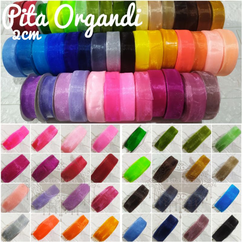 Pita Organdi Organza 3/4&quot; inch 2cm Pita Craft Pita Bouquet Pita Hampers