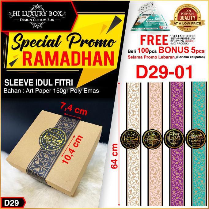 

Ready Stock] Sleeve Kue|Paper Belt Lebaran|Sleeve Kotak Kue|Sleeve Idul Fitri| D29 - D29-01