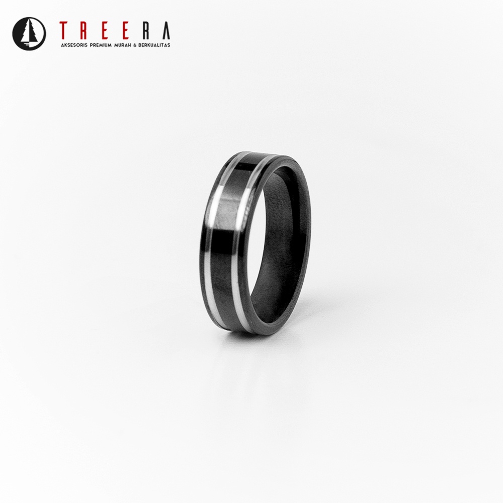 Treera Oscar Cincin Pria Titanium Keren Modern Original Premium