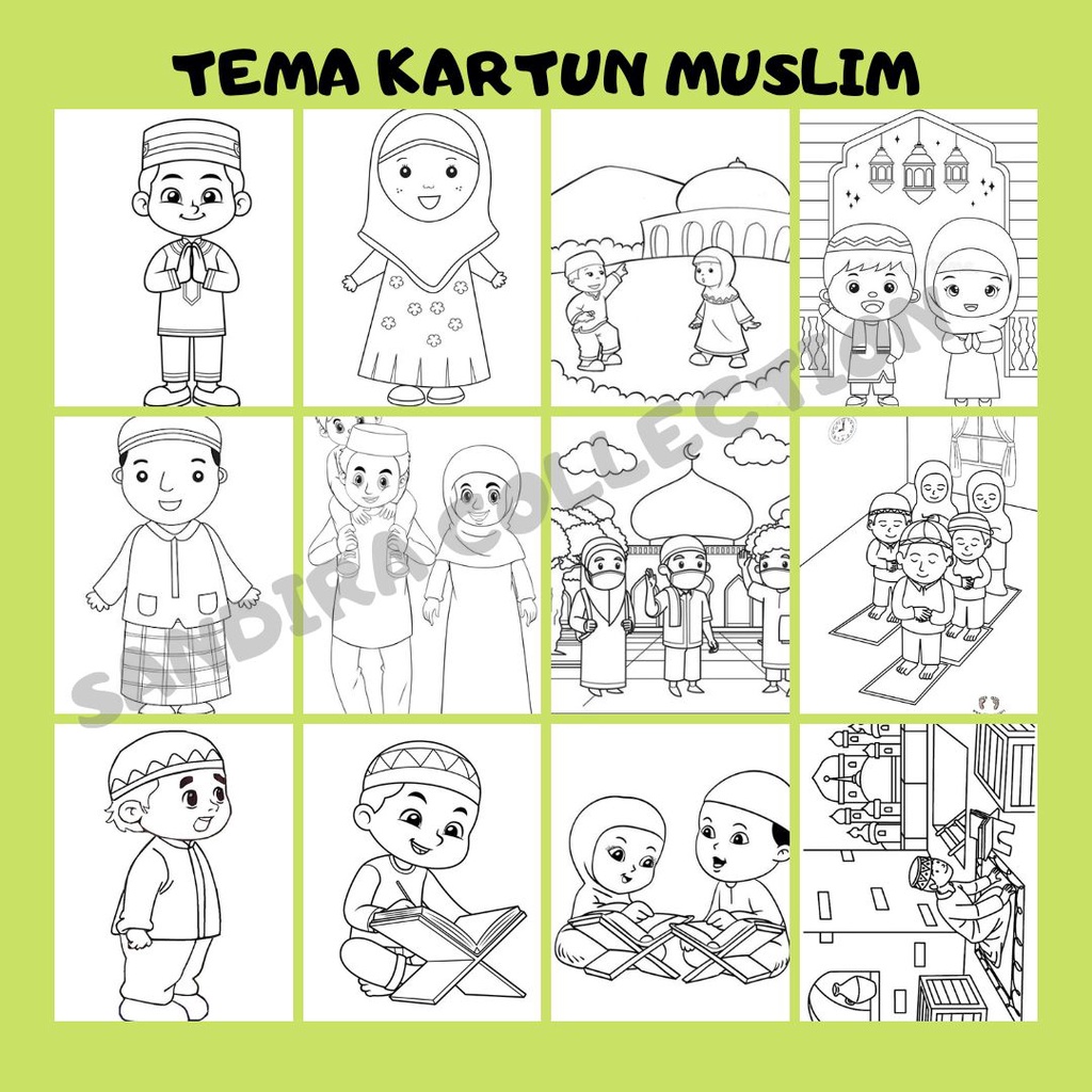 

SANDIRA - LEMBAR / GAMBAR MEWARNAI ANAK SERIES KARTUN MUSLIM