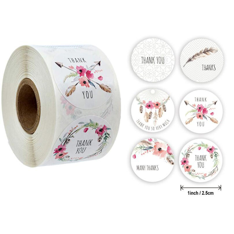 500pcs Gift Sealing Stickers Thank You for Your Love Design Scrapbook Diary Stickers Holiday Birthday Party Gift Decoration Sticker-C