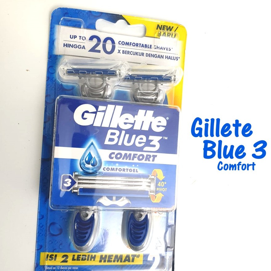 Gillette Blue 3 Pisau Cukur  Cool Comfort Ice