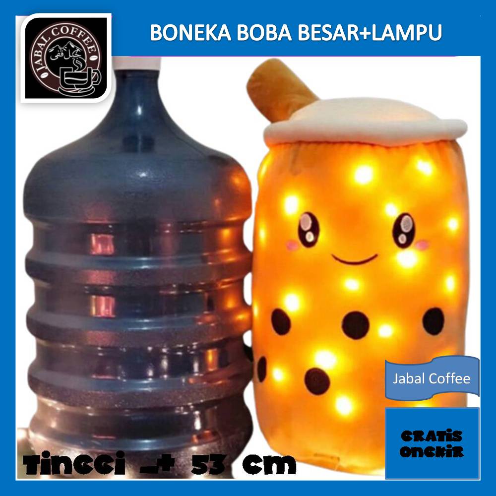 Boneka Boba Lampu LED Ukuran Jumbo Size Galon AQUA Besar Berat 600 Gram 03